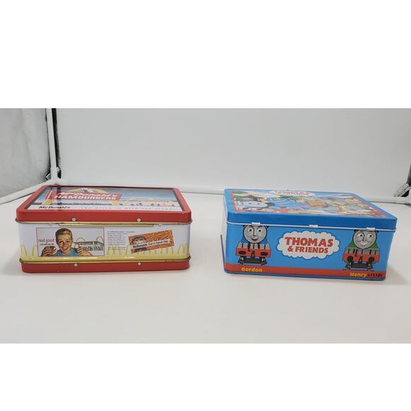 VTG Metal Lunchboxes Lot of 2 McDonalds Hamburgers & Thomas the Train & Friends - Picture 5 of 7
